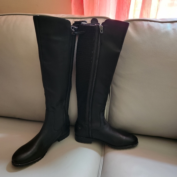 Black knee high boots sz8 - Picture 5 of 6